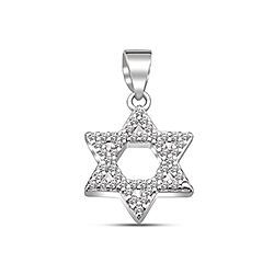 Wholesale 925 Sterling Silver Star Cubic Zirconia Pendant.