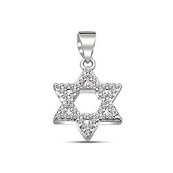 Wholesale 925 Sterling Silver Star Cubic Zirconia Pendant.