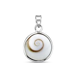 Wholesale 925 Sterling Silver 12mm Round Shiva Eye Pendant