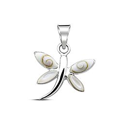 Wholesale Silver Butterfly Shiva Eye Shell Pendant