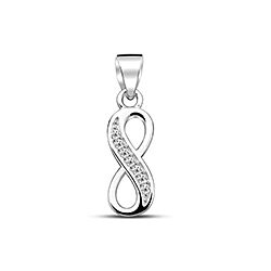 925 Silver Infinity Pendant with AAA+ Cubic Zirconia