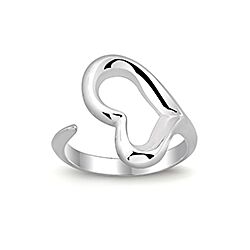 Wholesale Sterling Silver Open Heart Plain Ring
