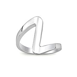 Wholesale 925 Silver Zig Zag Shape Plain Ring