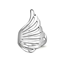 Wholesale Silver Feather Design Plain Ring