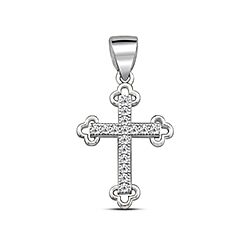 Cubic Zirconia Silver Cross Pendant
