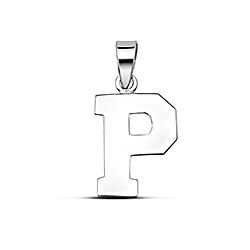 Wholesale Plain Silver Initial Letter Pendant P