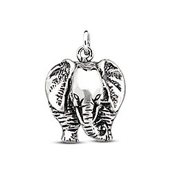 Wholesale 925 Sterling Silver Oxidized Elephant Plain Pendant


