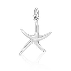 Wholesale 925 Sterling Silver 15mm Starfish Plain Pendant