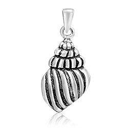 Wholesale 925 Sterling Silver Conch Shell Plain Pendant
	
