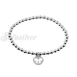 Wholesale 925 Sterling Silver Ball Bead Plain Bracelet