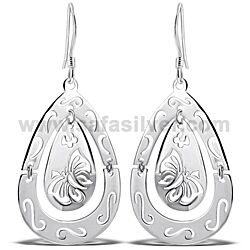 Wholesale 925 Sterling Silver Filigree Drop Earrings