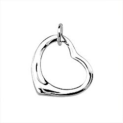 Wholesale 925 Sterling Silver Curvy Heart Shaped Plain Pendant