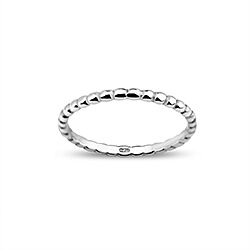 Wholesale 925 Silver Beaded Ball Plain Ring