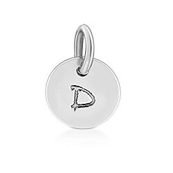 Wholesale 925 Sterling Silver  Initial Alphabet D Charm