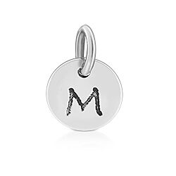 Wholesale 925 Sterling Silver Initial Alphabet M Charm 