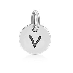 Wholesale 925 Sterling Silver Initial Alphabet V Charm