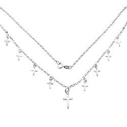Wholesale Sterling Silver 925 Multi Cross Necklace with Pendant