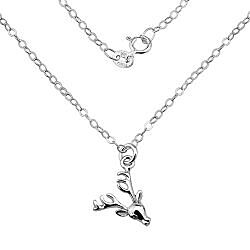 Wholesale Sterling Silver 925 Deer Head Chain with Pendant