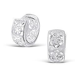 Wholesale 925 Sterling Silver Huggie Plain Hoop Earring