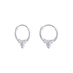 Wholesale 925 Sterling Silver 12mm Round Bali Hoop Earrings