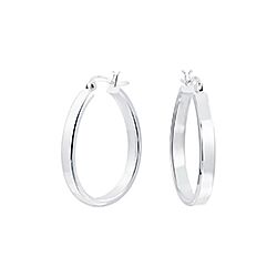 Wholesale 925 Sterling Silver Square Plain Hoop Earring