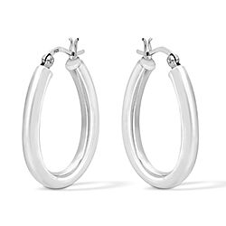 Wholesale 925 Sterling Silver Round Plain Hoop Earring 