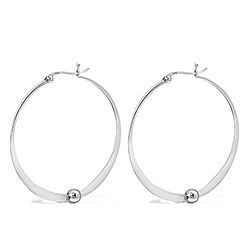 Wholesale 925 Sterling Silver Huge Plain Hoop Earring