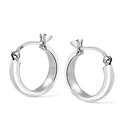 Wholesale 925 Sterling Silver Chunky Tube Plain Hoop Earring