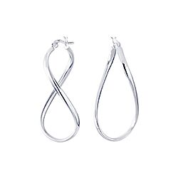 Wholesale 925 Sterling Silver Infinity Plain Hoop Earring