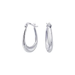 Wholesale 925 Sterling Silver French Lock Plain Hoop Earring