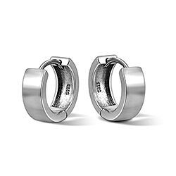 Wholesale 925 Sterling Silver Huggie Plain Hoop Earring