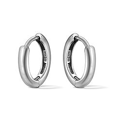 Wholesale 925 Sterling Silver Huggie Plain Hoop Earring