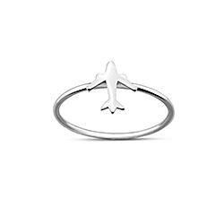 Wholesale 925 Silver Airplane Plain Ring