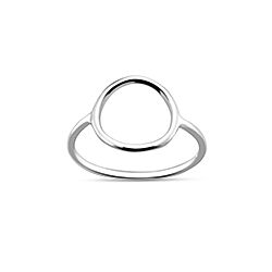 Wholesale 925 Sterling Silver Simple Big Round Plain Ring
