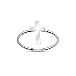 Wholesale 925 Sterling Silver Cross Plain Ring
