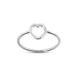 Wholesale 925 Sterling Silver Heart Top Plain Ring