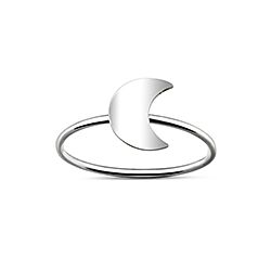 Wholesale 925 Sterling Silver Crescent Moon Plain Ring