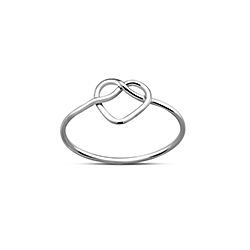 Wholesale 925 Sterling Silver Heart Plain Ring