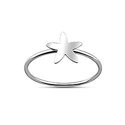 Wholesale 925 Sterling Silver Starfish Thin Plain Ring
