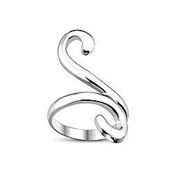 Wholesale Sterling Silver Swirl Design Plain Ring