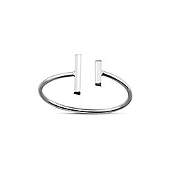 Wholesale 925 Sterling Silver Parallel Bar Plain Ring