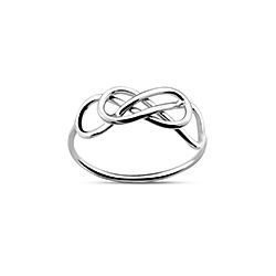 Wholesale 925 Sterling Silver Double Infinity Knot Plain Ring