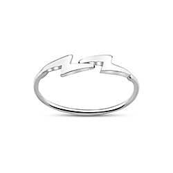 Wholesale 925 Sterling Silver Lightning Bolt Plain Ring