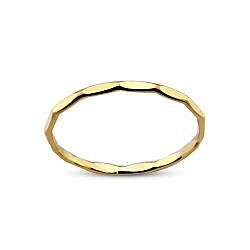 Wholesale 925 Sterling Silver Gold Plated Cut Plain Ring