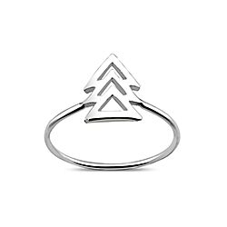 Wholesale Silver Triple Vector Triangle Ring