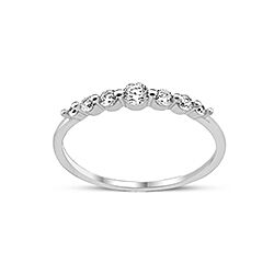 Wholesale Silver Cubic Zirconia Seven Stone Ring
