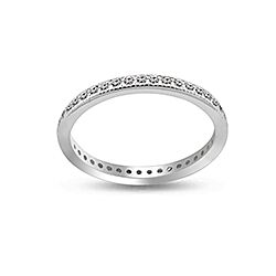 Wholesale Silver Cubic Zirconia Eternity Ring