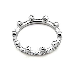 Wholesale Silver Cubic Zirconia Crown Ring 