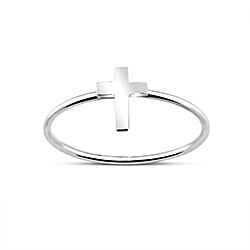 Wholesale 925 Sterling Silver Plain Cross Ring