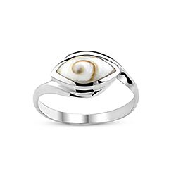 Eye Ring Silver Shiva Eye Shell 